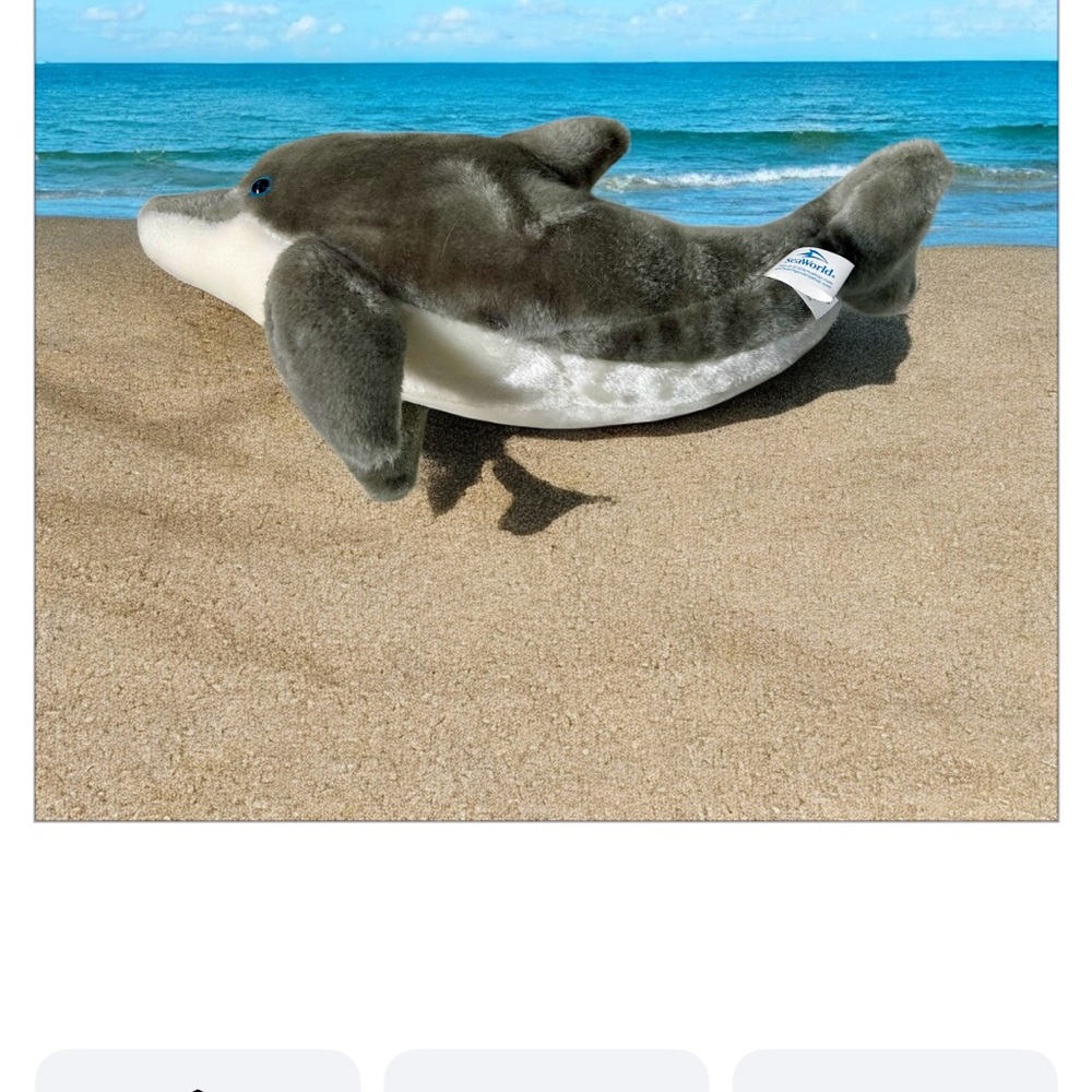 Adorable Gray Dolphin Stuffed Animal